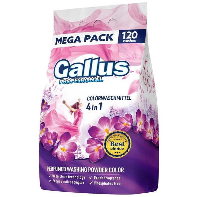 Пральний порошок Gallus Professional 4в1 6,6 кг Color Кольоровий 120 прань