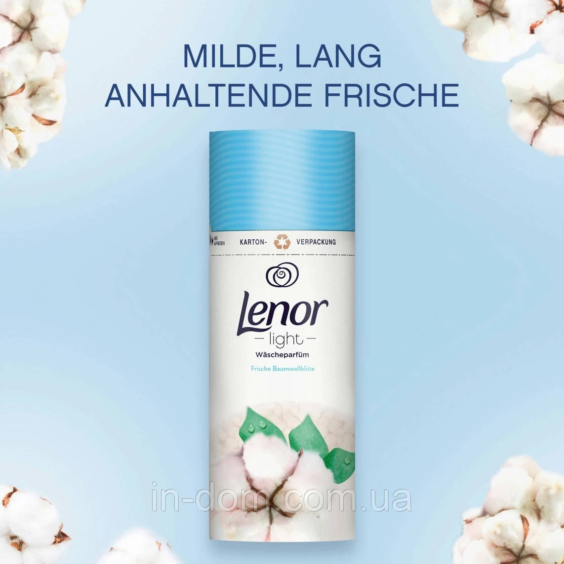 Lenor Wäscheparfüm Frische Baumwollblüte Кондиционер парфюм для белья в гранулах Цветок хлопка 160 г - фото 1 - id-p1963109372