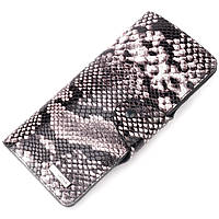 Женское портмоне из натуральной фактурной кожи под змею KARYA 21002 Черный CP, код: 7708592