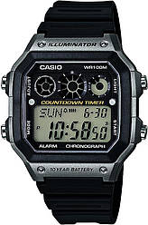 Наручний годинник Casio ILLUMINATOR AE1300WH-8AVCF, чоловічий електронний годинник із вологозахисною, оригінал, гарантія