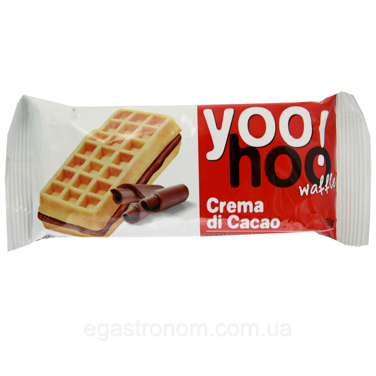 Вафлі бельгійські з какао ЮХу YOOHOO crema di cacaa 50g 12шт/ящ (Код: 00-00015047)