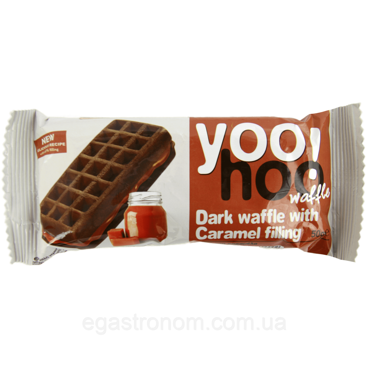 Вафлі бельгійські темні з карамеллю ЮХу YOOHOO with Caramel filling 50g 12шт/ящ (Код: 00-00015048)