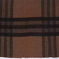 Вовна пальтова з ворсом коричнева в чорну, жовтогарячу карту, ш.150 (13036.015)