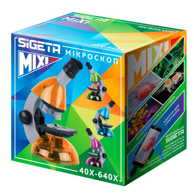 Микроскоп Sigeta Mixi с адаптером для смартфона 40x-640x Orange (65913) - фото 6 - id-p1964455450