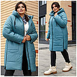 Жіноче демісезонне пальто Варшава димчата троянда, розміри 54-62, фото 8