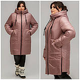 Жіноче демісезонне пальто Варшава т.бірюза, розмір 54, фото 10