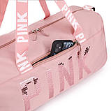 Сумка жіноча PINK у стилі Victoria's Secret дорожня спортивна для фітнесу з відділенням для взуття, фото 9