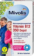 Mivolis Vitamin B12 350 Depot 30 Mini-Tabletten Харчова домішка з вітаміном B12 висока доза 350 30 шт.