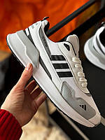 Кроссовки мужские Adidas ZBS White белые с черным