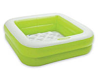 Детский надувной бассейн Intex 85х85х23 см Зелёный (57100-2) SX, код: 1669305