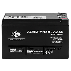 Акумулятор AGM LPM 12V - 7.2 Ah