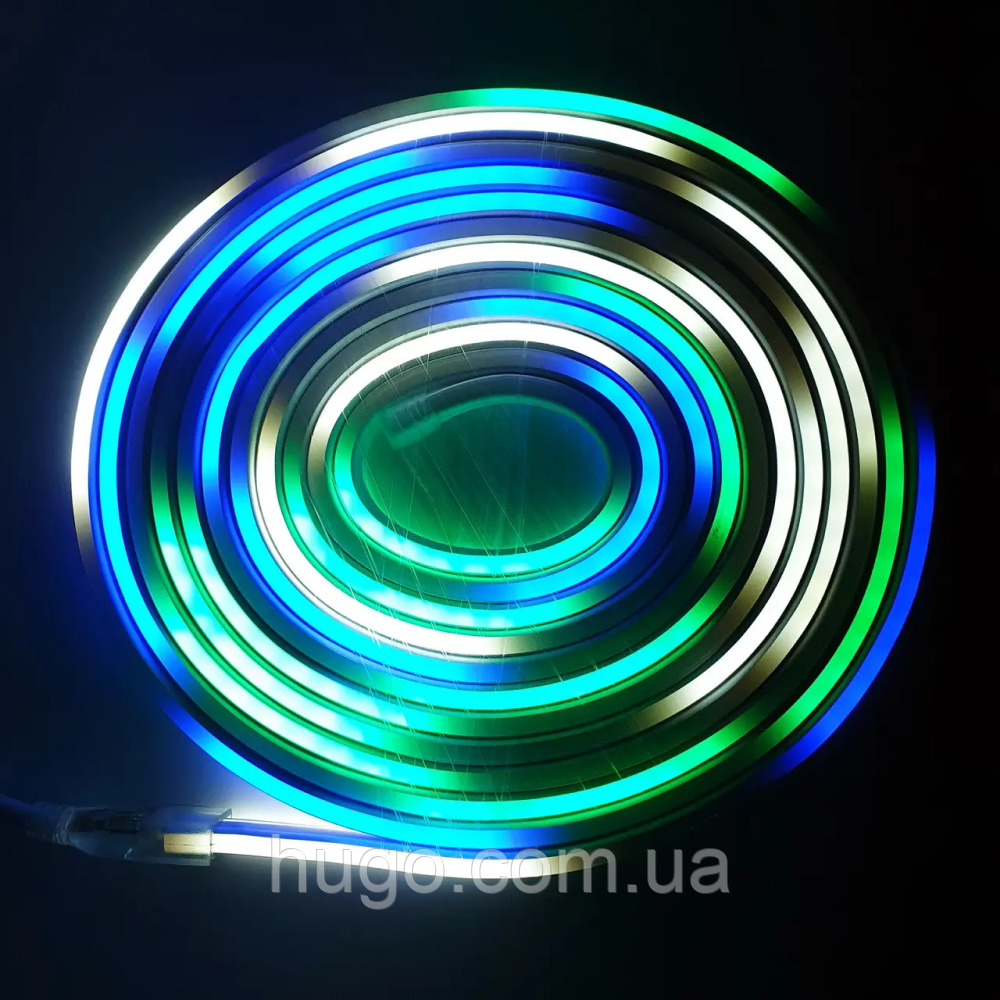 Неоновая лента 5м, LED NEON multi with function, 12V-220V / Силиконовая разноцветная подсветка / LED лента - фото 4 - id-p1964482088