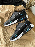 Кроссовки мужские Nike Air Max 90 Silver Blue серые с синим