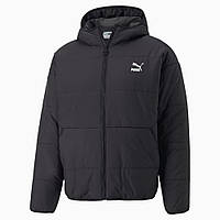 Куртка спортивна чоловіча Puma Classics Padded Jacket 535575 01 (чорна, зима, термо, з капюшоном, бренд пума)