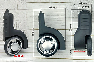 Колісний блок для валізи ЧКБ14-74 (D=86 mm)