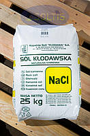 Соль пищевая каменная, мешок 25 кг (помол 1) Польша