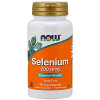 Комплекс Селен и Молибден NOW Foods Selenium 200 mcg 90 Veg Caps FS, код: 7518559