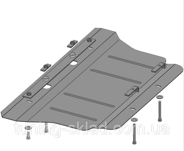 Защита картера Nissan Qashqai 3 J12 радиатора и КПП с 2021- года - фото 1 - id-p1964517282