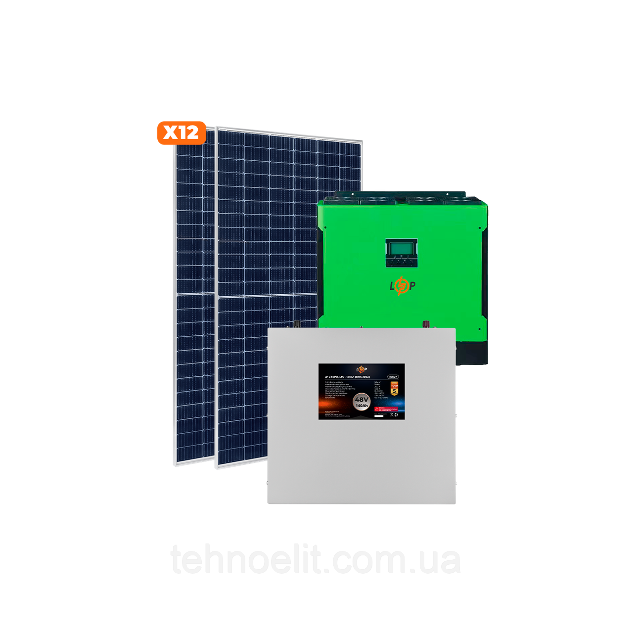 Сонячна електростанція (СЕС) Преміум GRID 5kW АКБ 6.7kWh LiFePO4 140 Ah