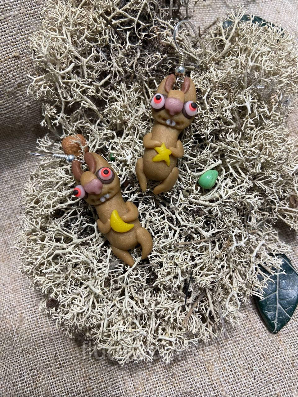 Сережки з полімерної глини "Джива" в асортименті