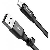 Кабель usb Lightning 2A (0.23m) Baseus (CALMBJ-B01) Nimble Portable Black