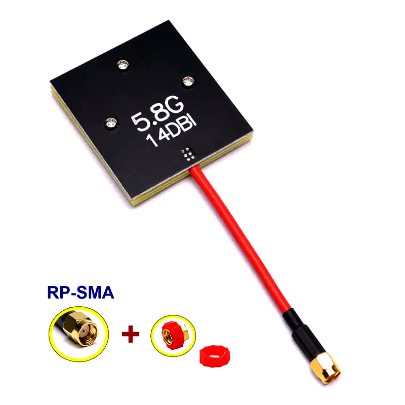 Панельна патч антена високого посилення 5,8 ГГц 14 дБ з RP-SMA роз'ємом Readytosky V5800 RP-SMA, фото 1
