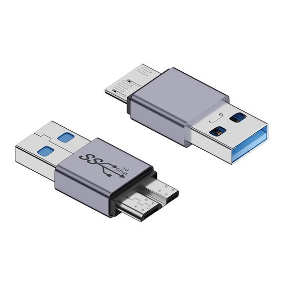 Перехідник адаптер Micro USB 3.1 Type B — USB (M/M), метал