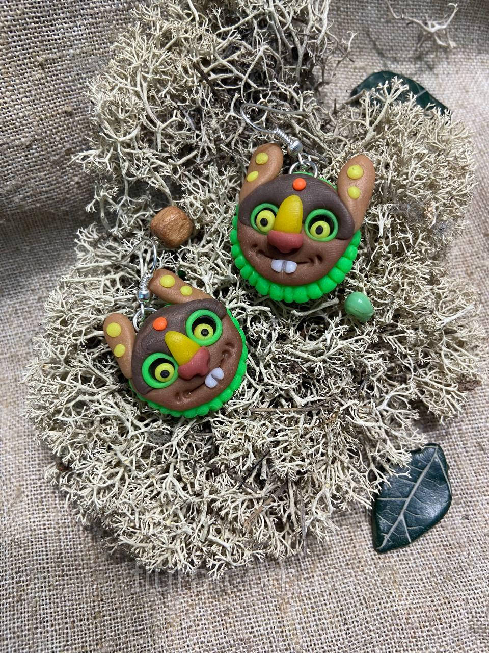 Сережки з полімерної глини "Джива" в асортименті