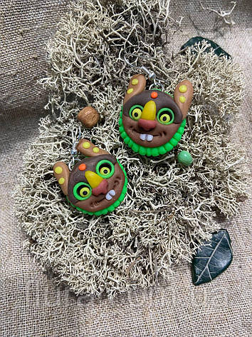 Сережки з полімерної глини "Джива" в асортименті, фото 1