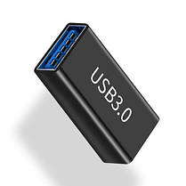 Перехідник адаптер Alitek USB 3.0 — USB 3.0 F/F (метал), фото 4