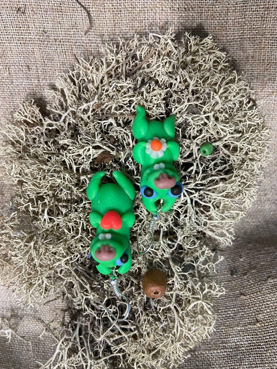 Сережки з полімерної глини "Джива" в асортименті