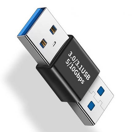 Адаптер перехідник Alitek USB 3.0 — USB 3.0 M/M (метал), фото 3