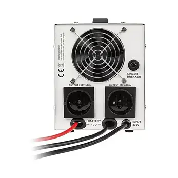 Гібридний ДБЖ/Інвертор Kemot URZ3406 PROsinus-1000 12V 230V 1000VA/700W, фото 4