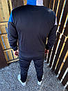 Спортивний костюм чоловічий весняно-осінній чорно-синій Adidas retro M, фото 2