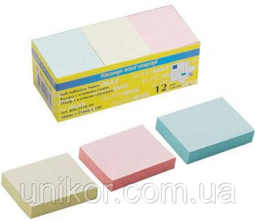 Блок post-it 38*51 мм, 100 аркушів, mix. BuroMax