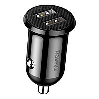 АЗУ Baseus (CCALLP-01) Grain Pro Car Charger (Dual USB 4.8A ) Black