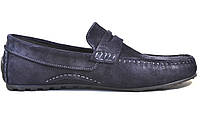 Мужские мокасины синее замшевые летние обувь больших размеров ETHEREAL BS Classic Blu Vel by Rosso Avangard