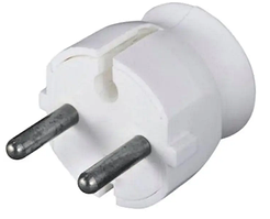 Вилка Neomax NX1003 кутова без заземлення біла