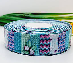 Репсова стрічка з малюнком. 2,5 см. 1 м.