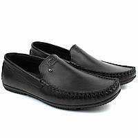 Кожаные мокасины черные натуральные мужская обувь больших размеров Rosso Avangard Guerin M6 Pelle BS