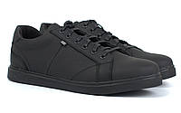 Мужские кроссовки кожаные черные кеды обувь больших размеров Rosso Avangard Puran Mate Monza Black BS
