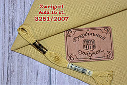 Zweigart Aida 16 ct. 3251/2007 Dark Maize (колір темної кукурудзи) - 50*55 см