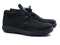 Ботинки зимние черные нубук мужская обувь больших размеров Rosso Avangard Basemokas Nub BS