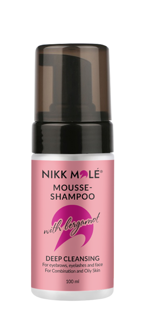 Мус шампунь Бергамот Nikk Mole для брів, вій і обличчя 100ml*, фото 1