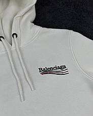 Чоловіче худі Balenciaga з капюшоном, тепла толстовка Баленсіага чоловіча зимова кофта на флісі Туреччина, фото 5
