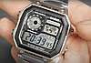 Годинник Casio Illuminator AE1200WHD-1A Silver, великий екран, електронний наручний чоловічий годинник із вологозахистом, фото 7