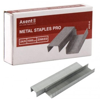 Скоби No24/6 1000шт Axent Pro 4312-А