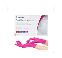 Перчатки нитриловые Medicom р.XS Маджента. Safe Touch Advanced 100 шт\уп. Текстурированные