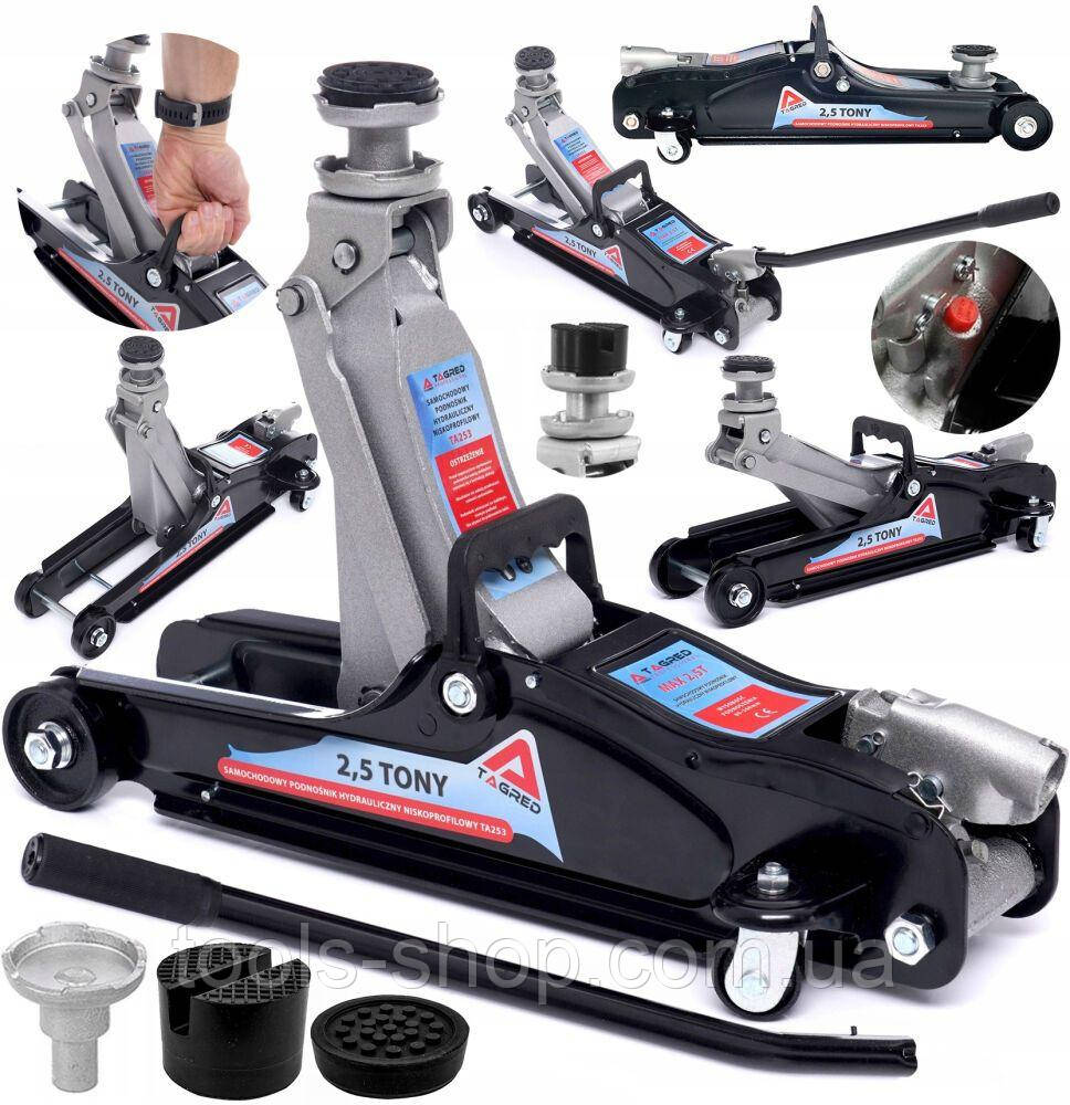 Автомобільний низькопрофільний домкрат-жаба автопідіймач TAGRED TA253 2500 кг, фото 1