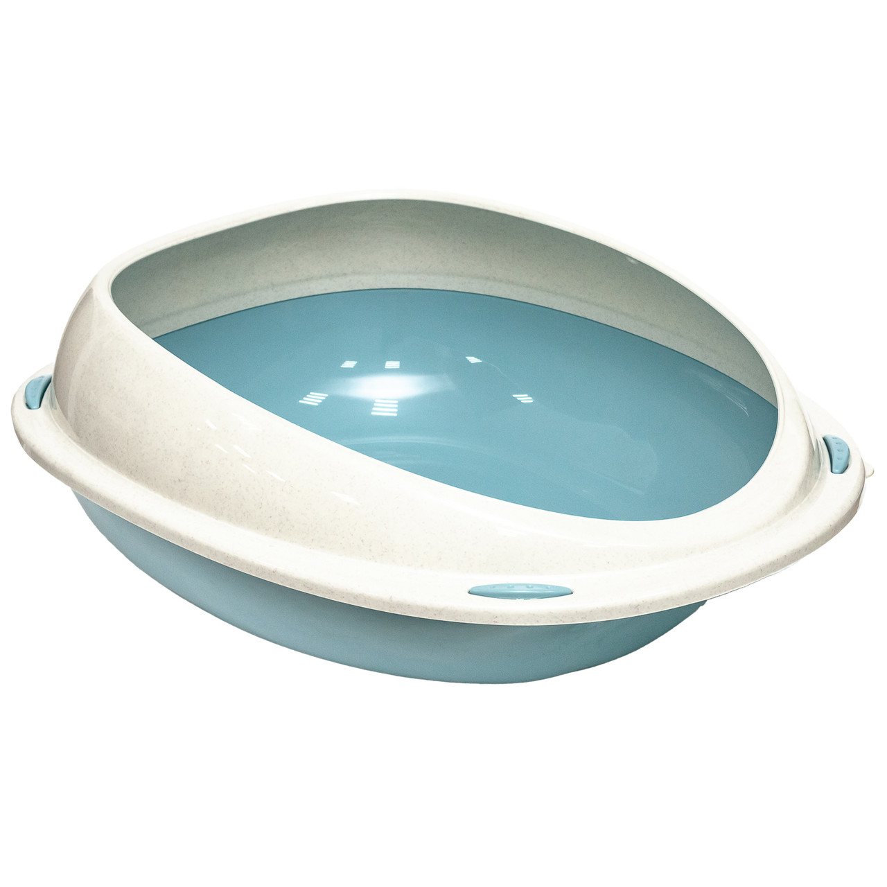 Відкритий туалет для котів Shuttle з бортиком, розмір 57 x 40 x 19 см, фото 1